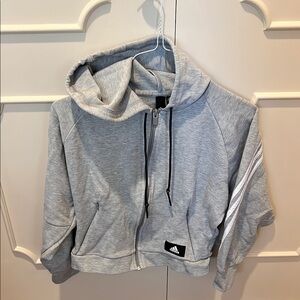 Adidas women’s  Light Gray Zip-Up Jacket
